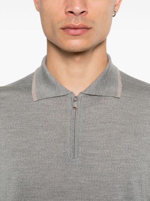 fine-knit polo shirt